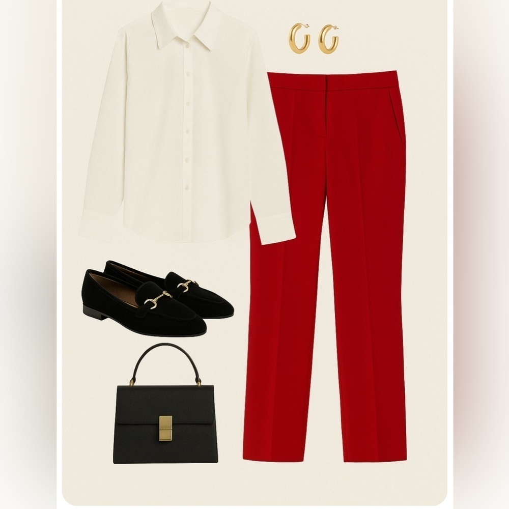 Liz Claiborne Emma Classic Red Women's Trousers